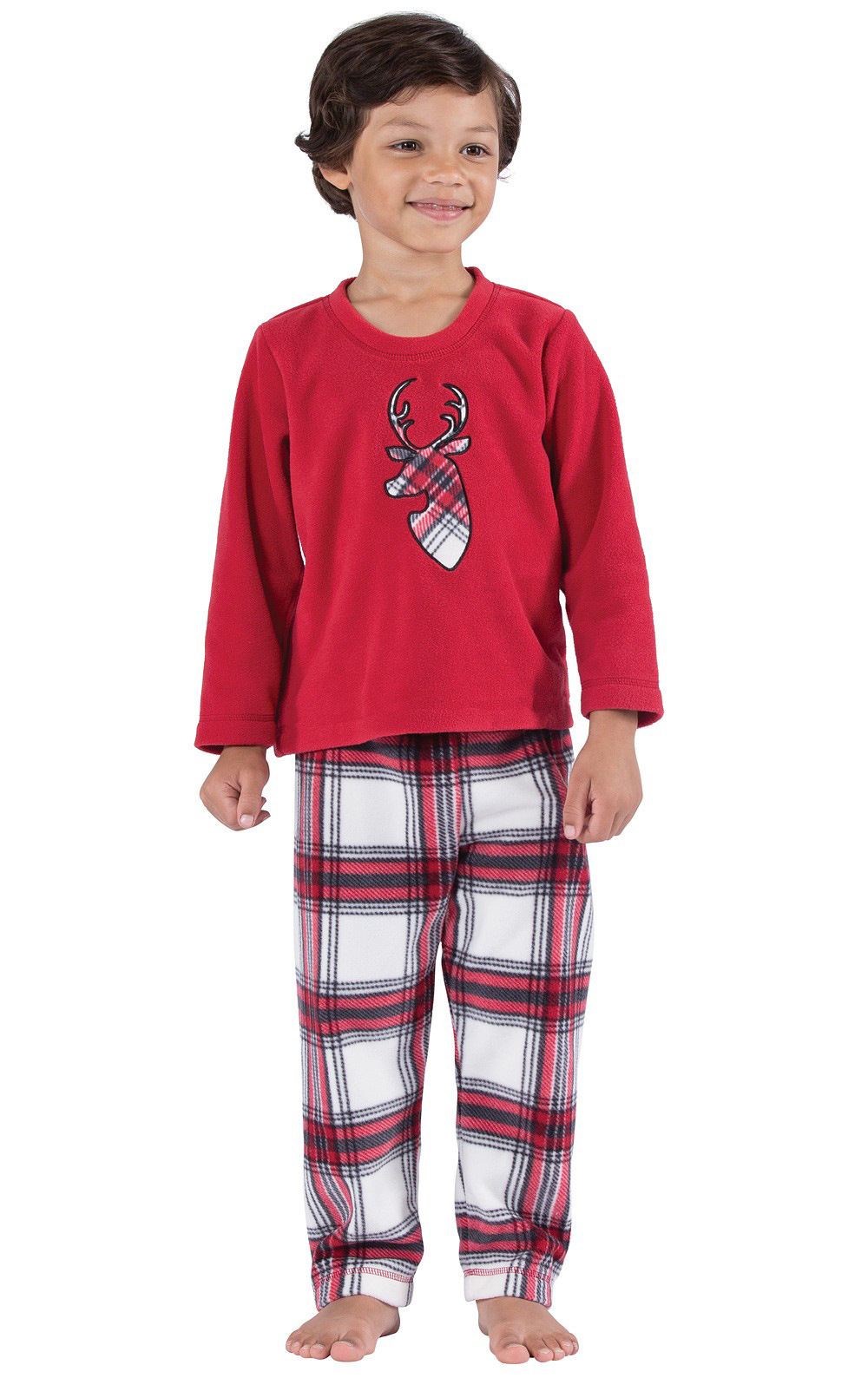 Mode Plaid Wapiti Mélange De Coton Polyester Ensembles De Pantalons Pantalons Décontractés Famille Des Vêtements Assortis display picture 3