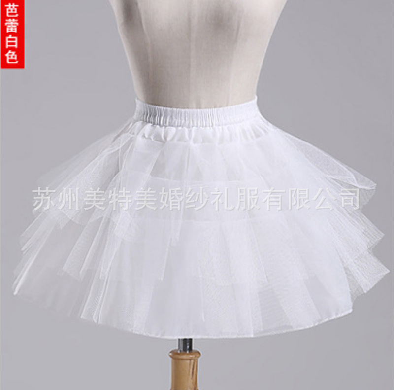 Wholesale foreign trade Bride wedding dress boneless skirt three layer hard mesh red black and white children's dress petticoat lo Wholesale foreign trade Bride wedding dress boneless skirt three layer hard mesh red black and white children's dress petticoat lo