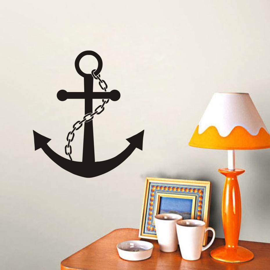 UN0026 Hot Chain Ship Anchor Car Stickers Glass Stickers Wall Stickers Generation Carved Stickers Removable PVC