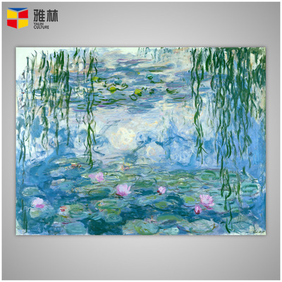 廠家直供莫奈風景油畫裝飾畫電腦微噴酒店配畫無框牆畫芯裝飾油畫