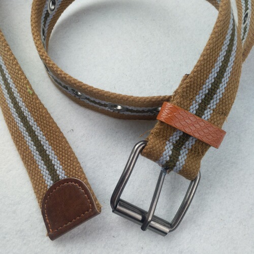 Men's canvas belt pin buckle extended multi-eye thickened cloth belt denim youth belt widening manufacturer