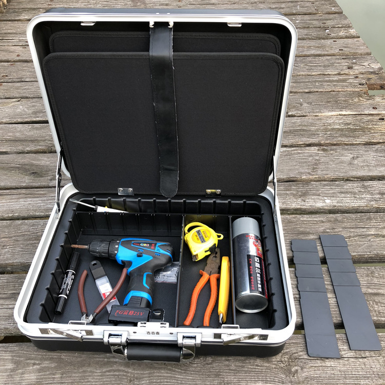 铝框一体ABS铝合金工具箱 多层收纳工具袋维修手提箱
