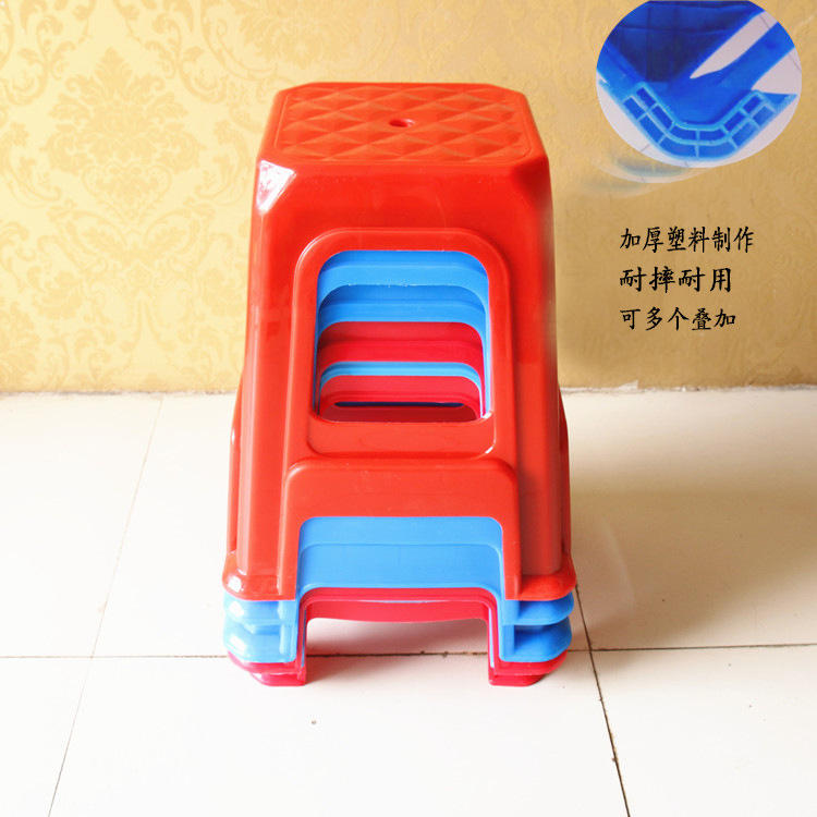 Plastic stool thickening Bathroom stool Table stool Fast food Night market household stool reinforce Plastic stool Manufactor wholesale