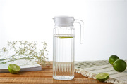 丽尊创意玻璃水壶凉水大容量家用果汁壶加厚耐热防爆玻璃水壶透明