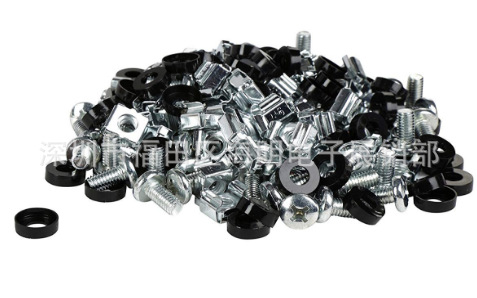 60PCS服务器螺母及安装螺丝 M6汽车机柜设备起航布线紧固螺丝