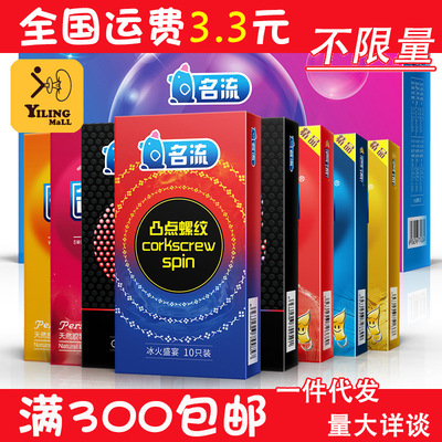 名流避孕套超薄正品大颗粒螺纹安全套 酒店计生用品 批发一件代发|ms