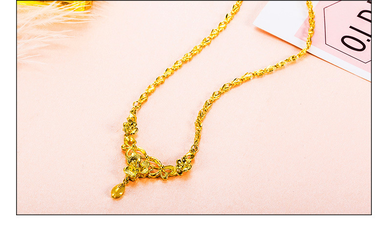 Glam Flower Copper Plating Necklace display picture 1