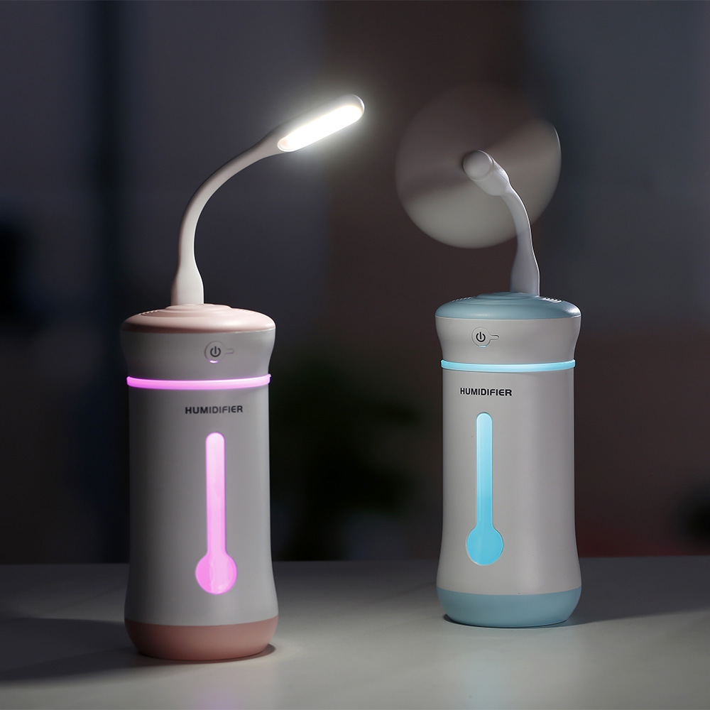 拾风X2大容量加湿器 夜灯小风扇便携迷你加湿器 家用车载静音卧室
