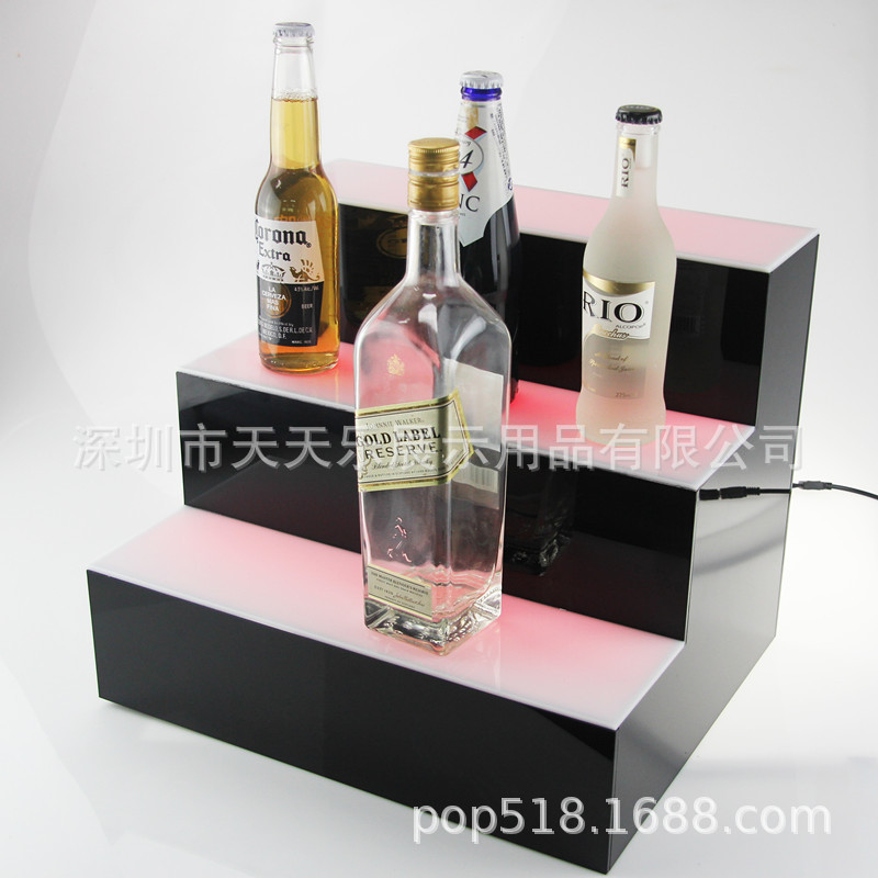 亚马逊热卖酒吧亚克力灯箱台阶灯箱酒展示灯箱啤酒产品展示灯箱