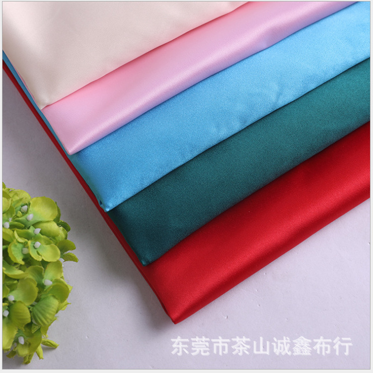 厂家现货 哑光加厚色丁 婚纱缎  哑光贡缎 高档女装 礼服婚纱面料