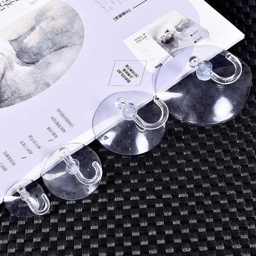 Super strong transparent suction cup hook for two yuan store, kitchen tile traceless suction hook, bathroom toilet strong clothes hanging hook