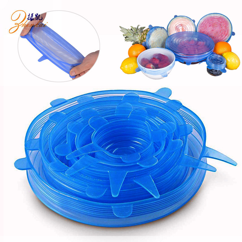 硅胶密封保鲜盖笑脸款 硅胶碗盖 可拉伸硅胶六件套保鲜盖厂家现货