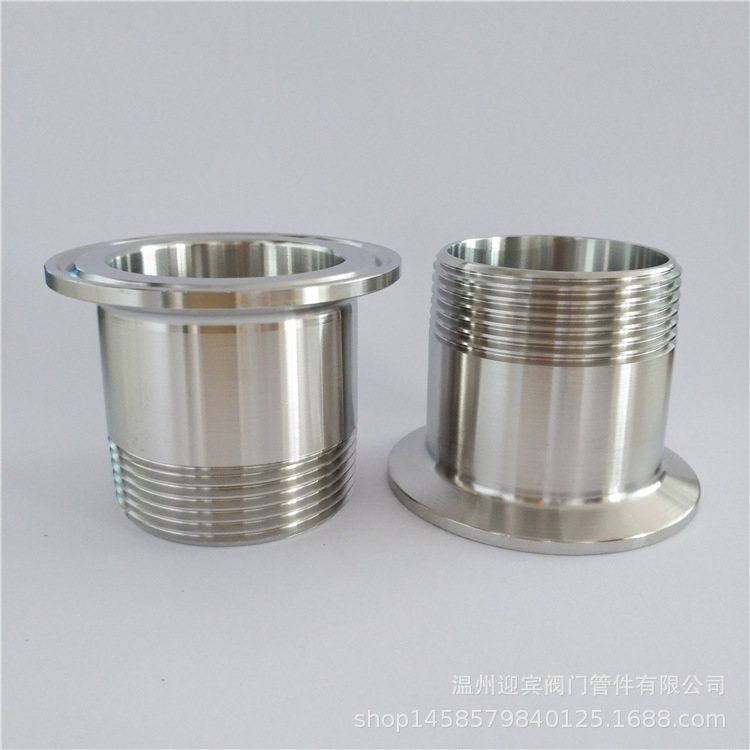 不锈钢快装外丝 304卡箍式丝扣管接头 卫生级快接直通外螺纹卡盘-阿里巴巴