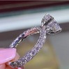 Accessory, zirconium, crystal, wedding ring, European style, wish, diamond encrusted