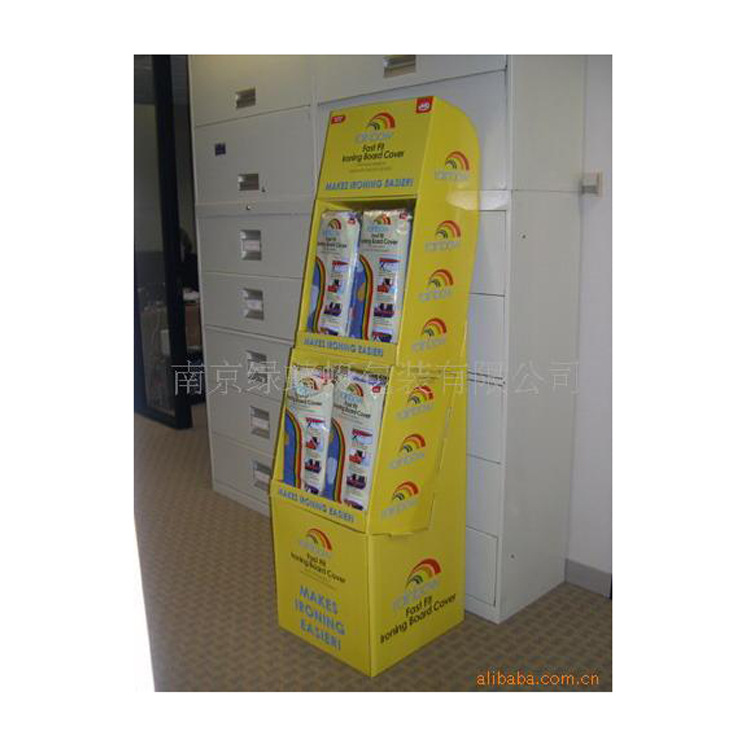 毛巾促销纸展架 床单被套宣传纸货架 手套等纸展柜