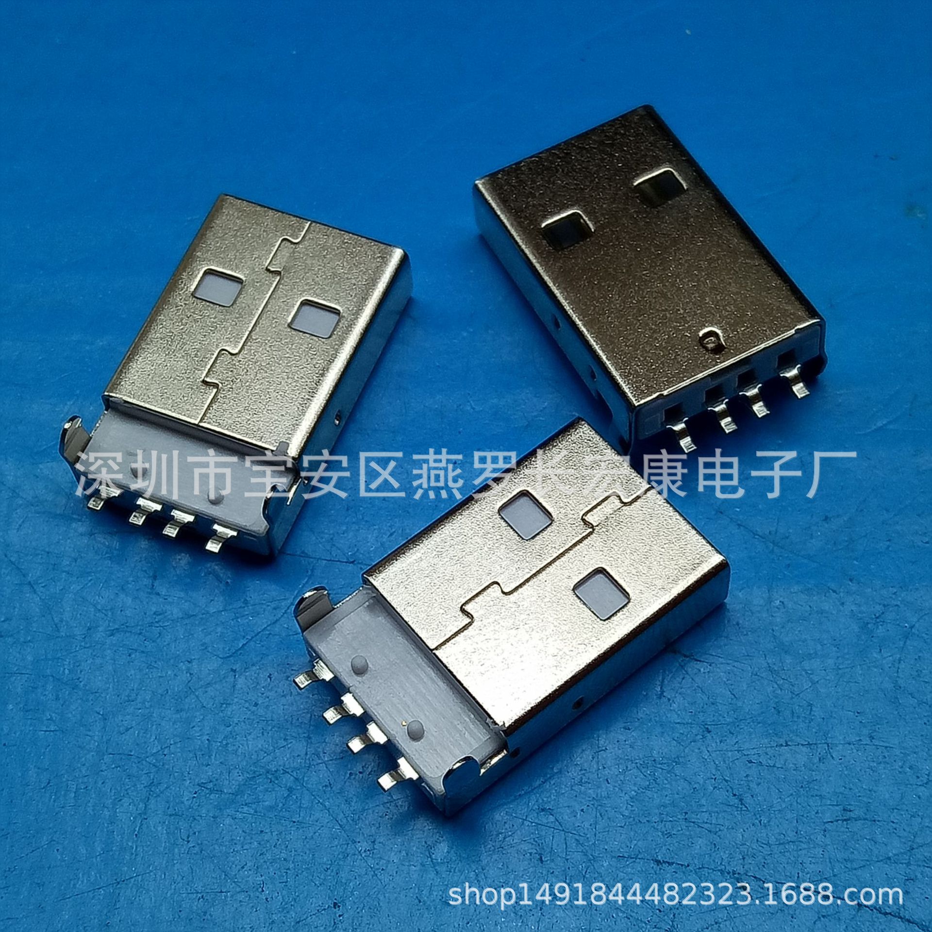 USB 3.0AM焊线式公头——A公3.0焊线式三件套蓝色胶芯双面焊线-阿里巴巴