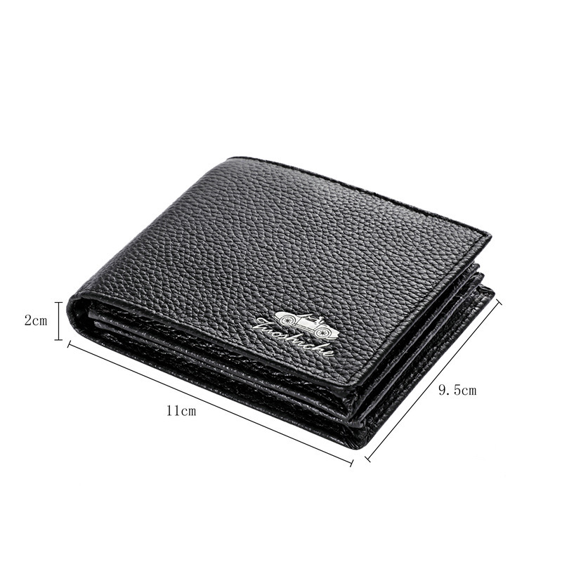 Men's Wallet Short Wai Thickened Korean-style Business Cowhide Wallet for Middle-aged Youth Vertical Multi-card Wallet Men's Wallet Short Wai Thickened Korean-style Business Cowhide Wallet for Middle-aged Youth Vertical Multi-card Wallet