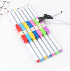 Factory Direct Sales Multicolor Core Whiteboard Pens Magnetic Pens Water-Based Eco-Friendly Small Erasable Pens with Brushes, Colorful Pens Wholesale