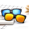 Fashionable sunglasses, square glasses solar-powered, Korean style