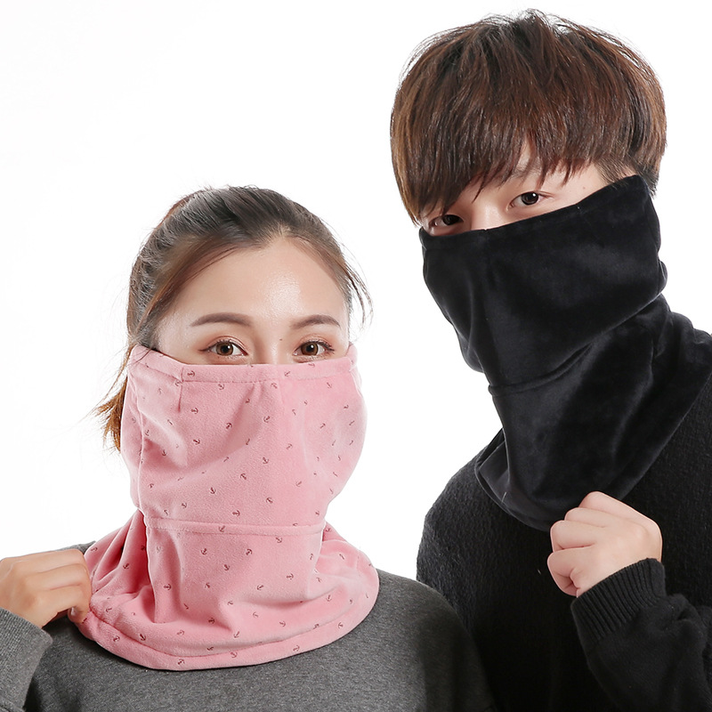 Autumn and winter new pattern keep warm Mask Winter cold Windbreak Collar Mask Two-in-one Socket Neck protection Mask men and women