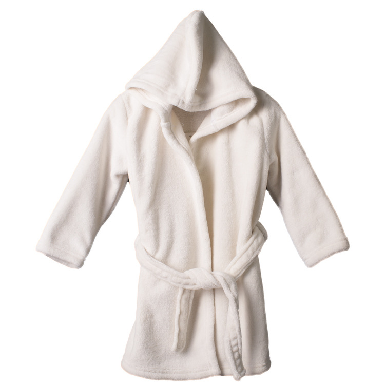 Coral fleece children's bathrobe baby plush nightgown super soft mink fleece hooded children's pajamas factory direct supply
