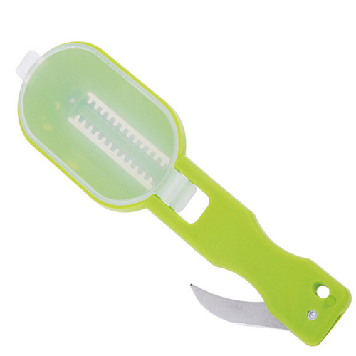 Stainless steel fish scale planer with cover fish scale scraper, fish killer, planer knife to remove fish scales, fish killer planer, fish scale brush
