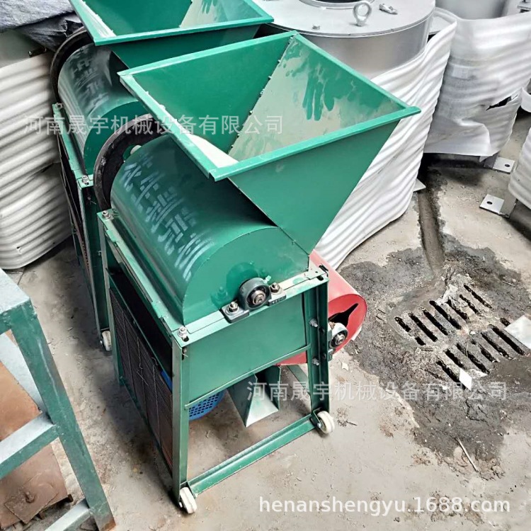 供应无破碎花生去壳机 小型干花生扒皮脱壳机 售后完善双棍剥壳机