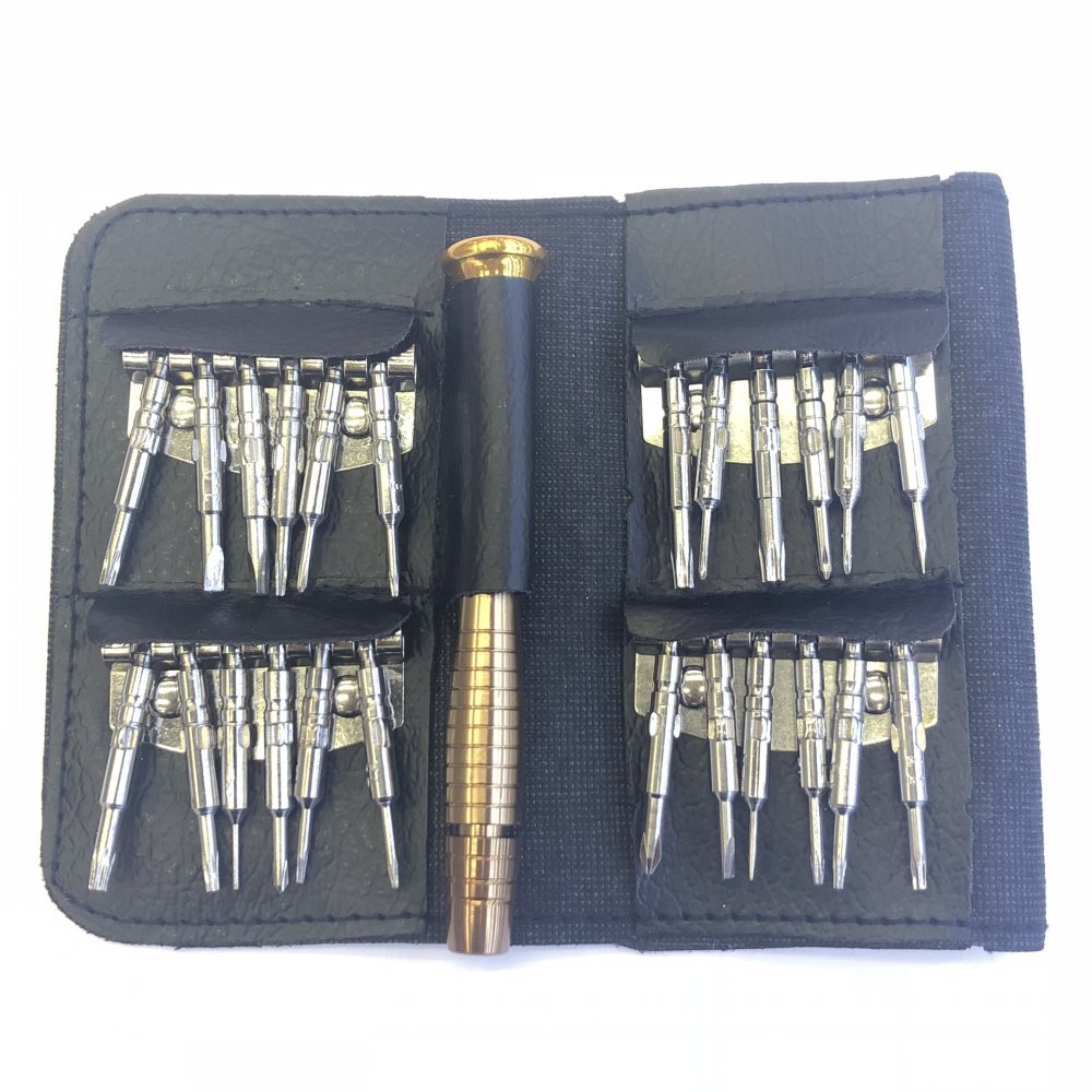 6025#25合1皮包 手机维修工具组合 批头组套 钟表电子螺丝刀套装