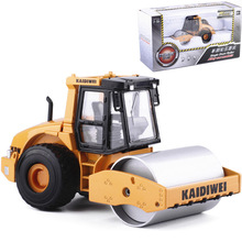 凯迪威 全合金压路机 单钢单轮压路机合金工程车模型玩具625018