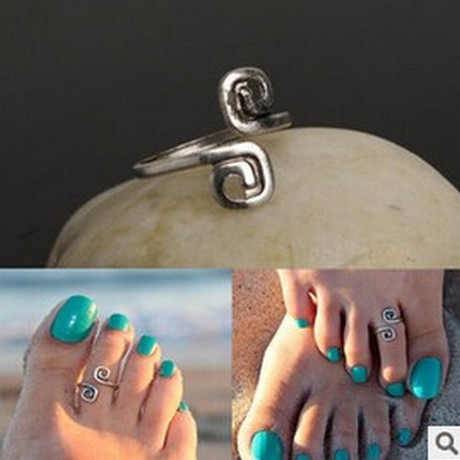 速賣通爆款歐美外貿新品 沙灘時尚秀 複古風格好運8字腳戒戒指