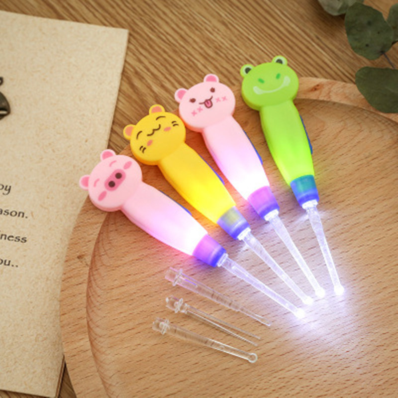 Cartoon removable glowing ear picking with animals for ears