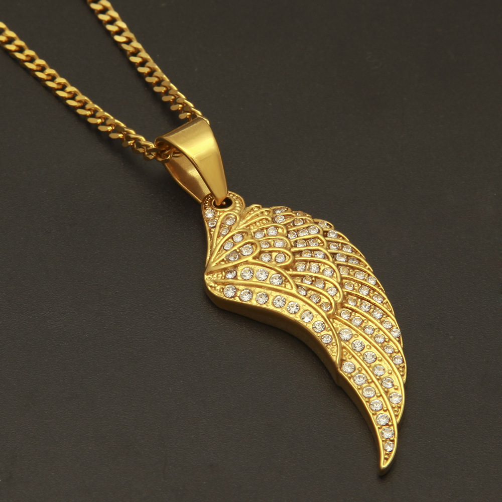 Collier Aile d'Ange Dorée Posée