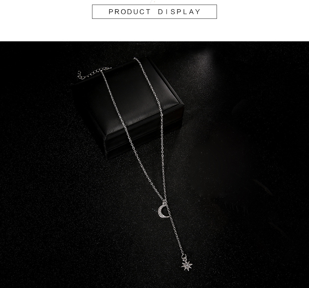 Elegant Simple Style Star Moon Alloy Plating Women's Pendant Necklace 1 Piece display picture 6