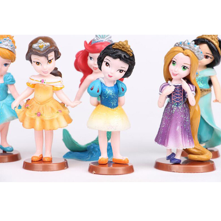 undefined6 princess Snow Long mermaid LaBelle Cinderella Gold powder With drill Doll Decorationundefined