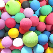 厂家供应彩色带孔eva球泡棉泡沫按摩仪球海绵球EVA打孔球高密度