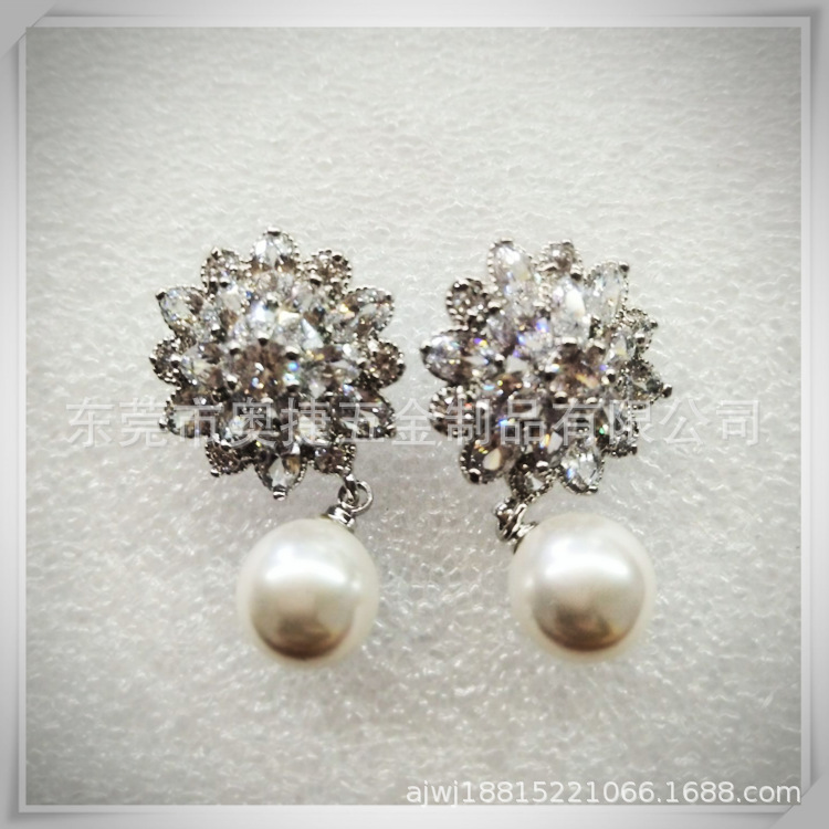 承接批量黄铜饰品订单 黄铜成品件 黄铜饰品三件套 耳环 吊坠