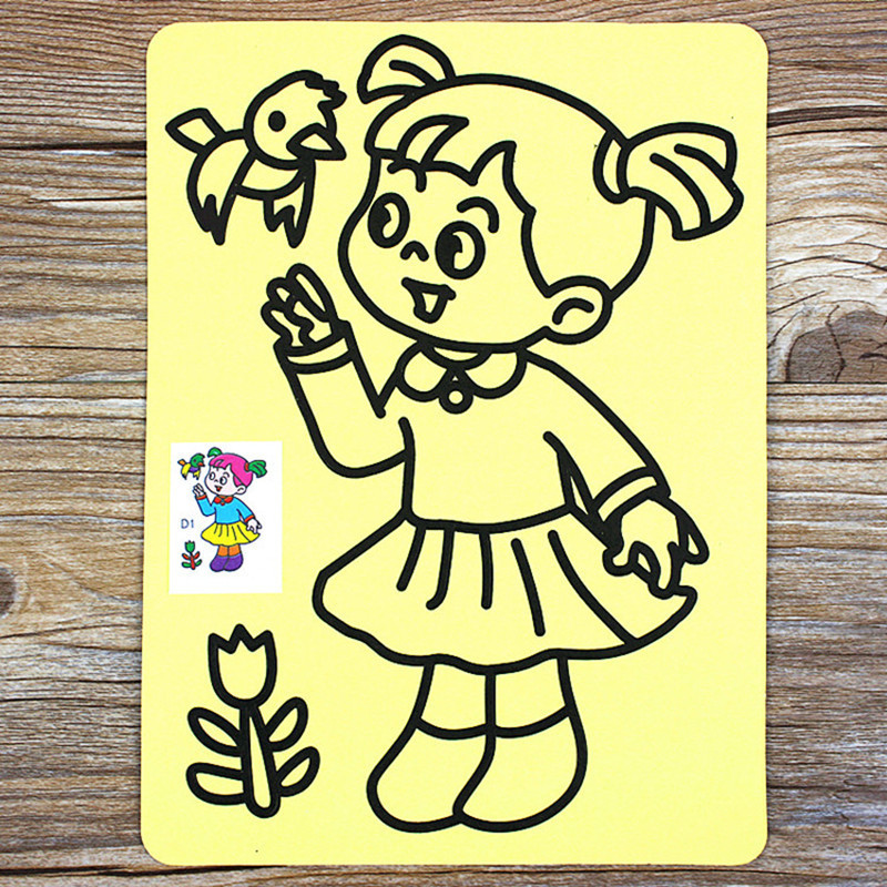 Juego de Pintura de Arena Infantil Grande de Papel Educativo para Niños image 5