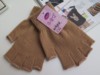 Men's demi-season colored thin gloves, knitted set, Korean style, fingerless, wholesale