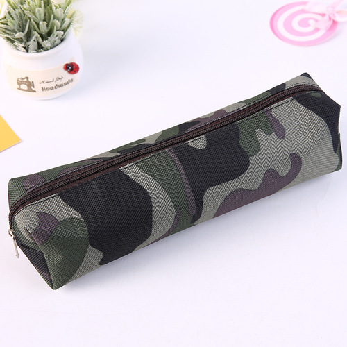 Creative camouflage stationery bag, fashionable Oxford cloth, large capacity student dirty-resistant pencil bag, military training pencil bag, direct supply from the manufacturer