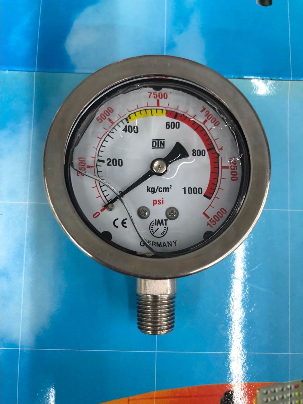 IMT全不锈钢耐震压力表抗震表304材质1000KG螺纹1/4油压表DIN