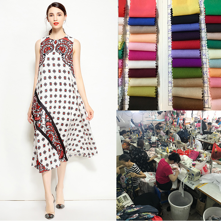 Batch Chiffon Lace Silk like High-grade Dress Large Women's wear machining customized