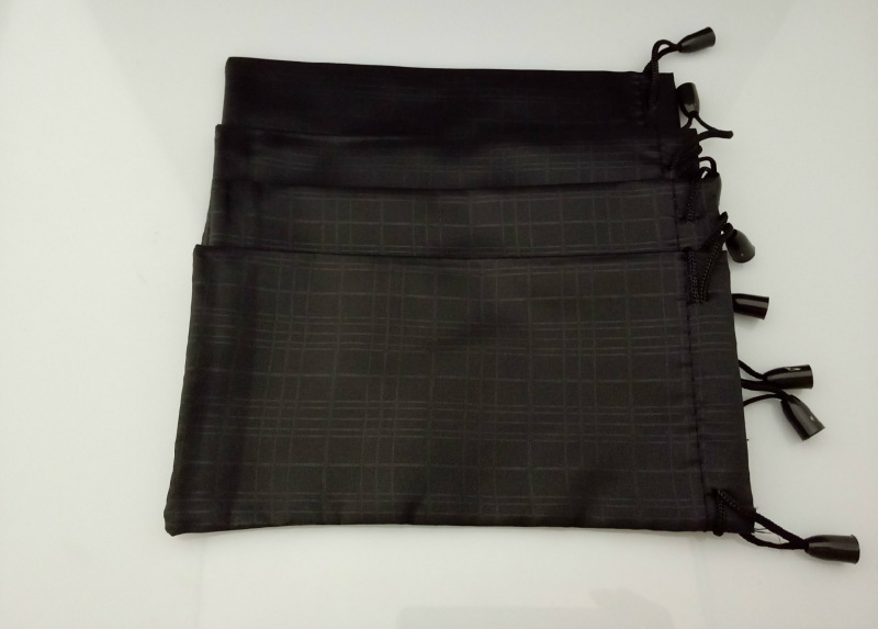 Black Dark Plaid Dust-proof Glasses Bag Mobile Phone Bag Sunglasses Sunglasses Bag Shaver Jewelry Cloth Bag