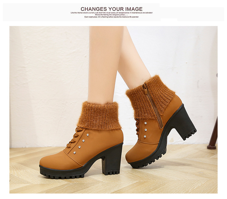 Bottes femme en PU artificiel - Ref 3354277 Image 16