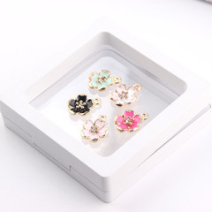 diy韓版飾品配件 電鍍合金小掛件 手鍊吊墜點鑽掛墜材料批發