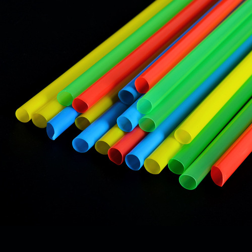 Disposable beverage straws PP color plastic straws juice milk tea thick straws smoothie slender straws wholesale