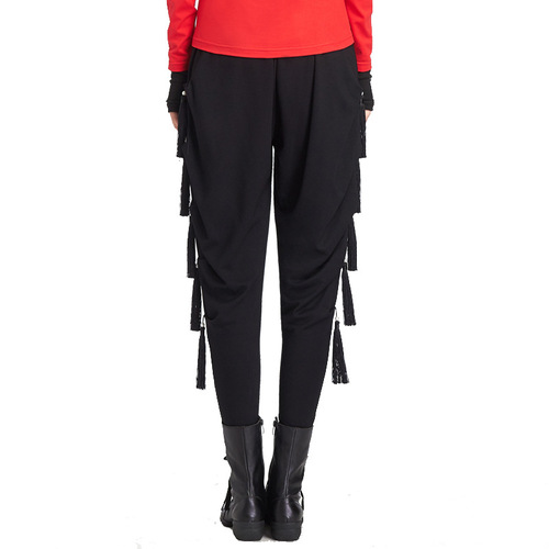 New sailor dance square dance teacher Guoguo's same fringed pants harem pants team performance costumes