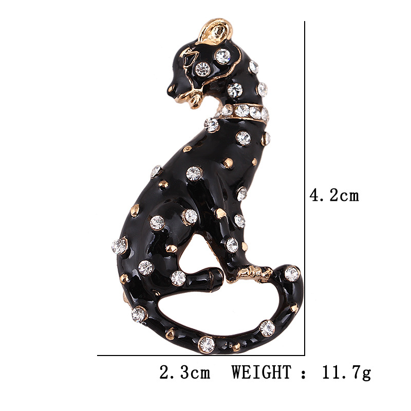 Ig Style Elegant Leopard Alloy Plating Inlay Rhinestones Unisex Brooches display picture 3