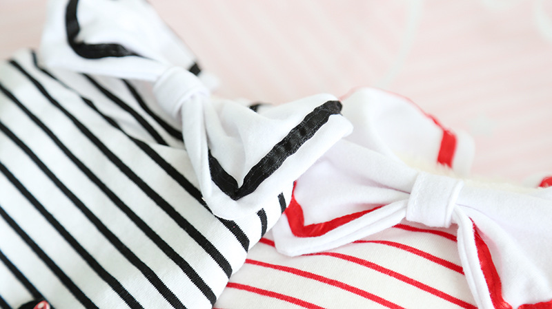 大蝴蝶结条纹裙