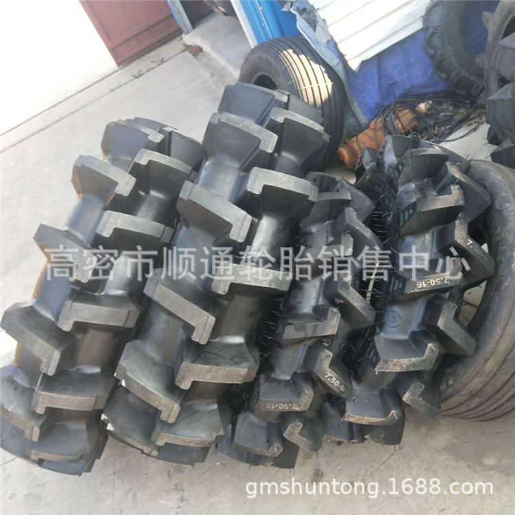 现货水田高花拖拉机轮胎7.50-16农用机械轮胎750-16