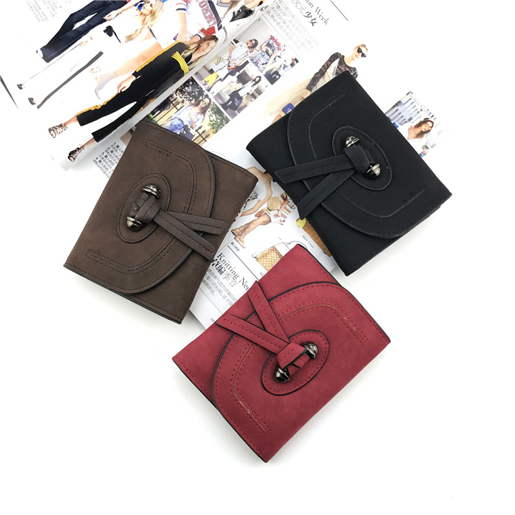 2019新款小钱包女短款 学生卡包日韩多功能三折叠小清新零钱包女|ms